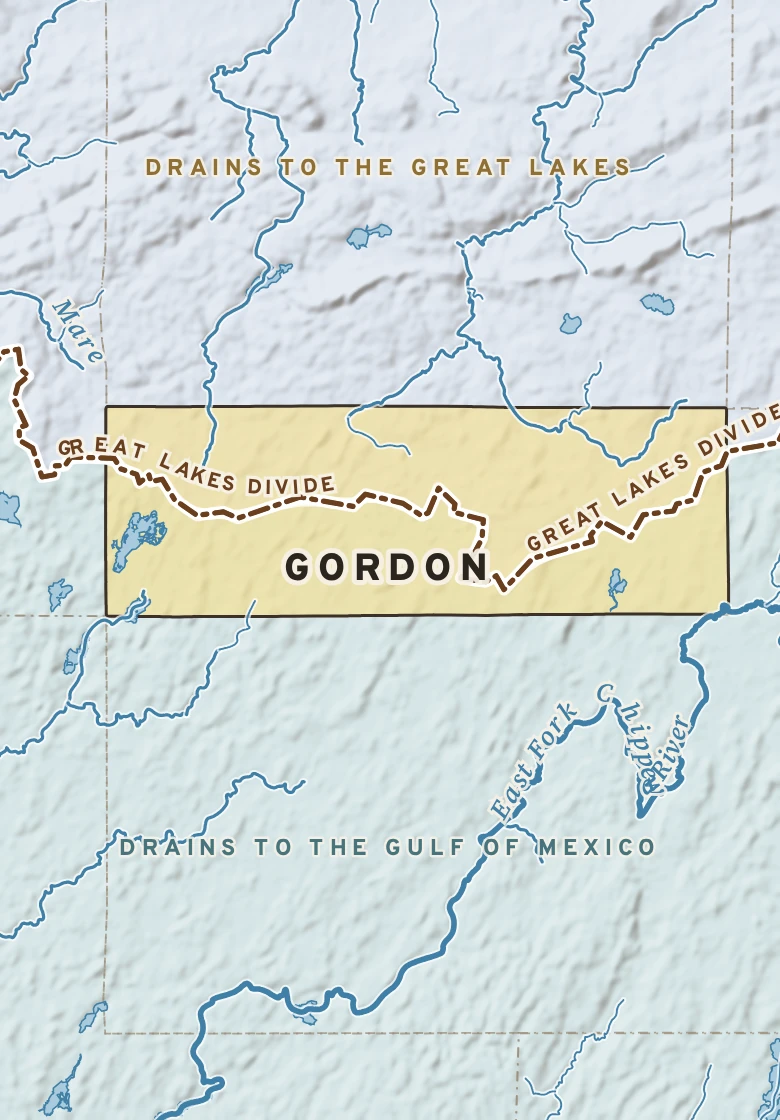 Atlas plate of Gordon, Wisconsin.