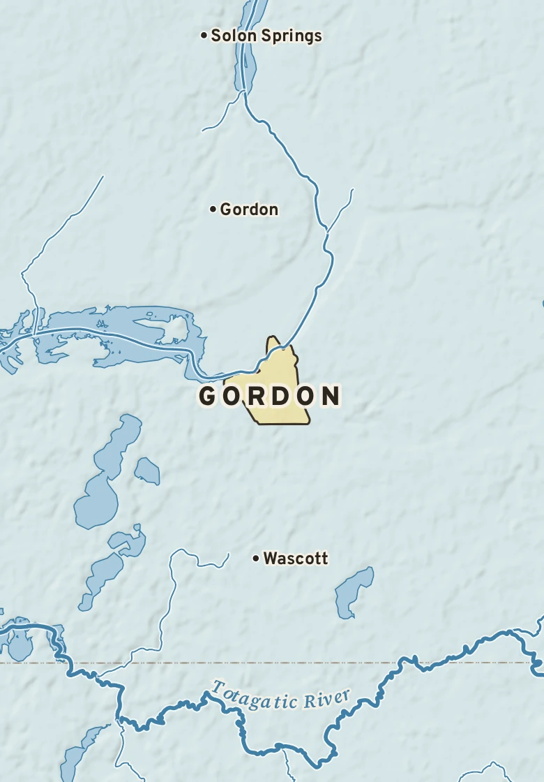 Atlas plate of Gordon, Wisconsin.