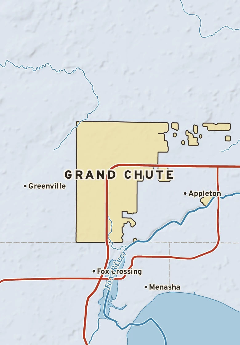 Atlas plate of Grand Chute, Wisconsin.
