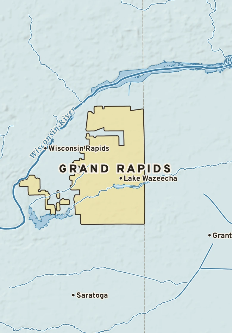 Atlas plate of Grand Rapids, Wisconsin.