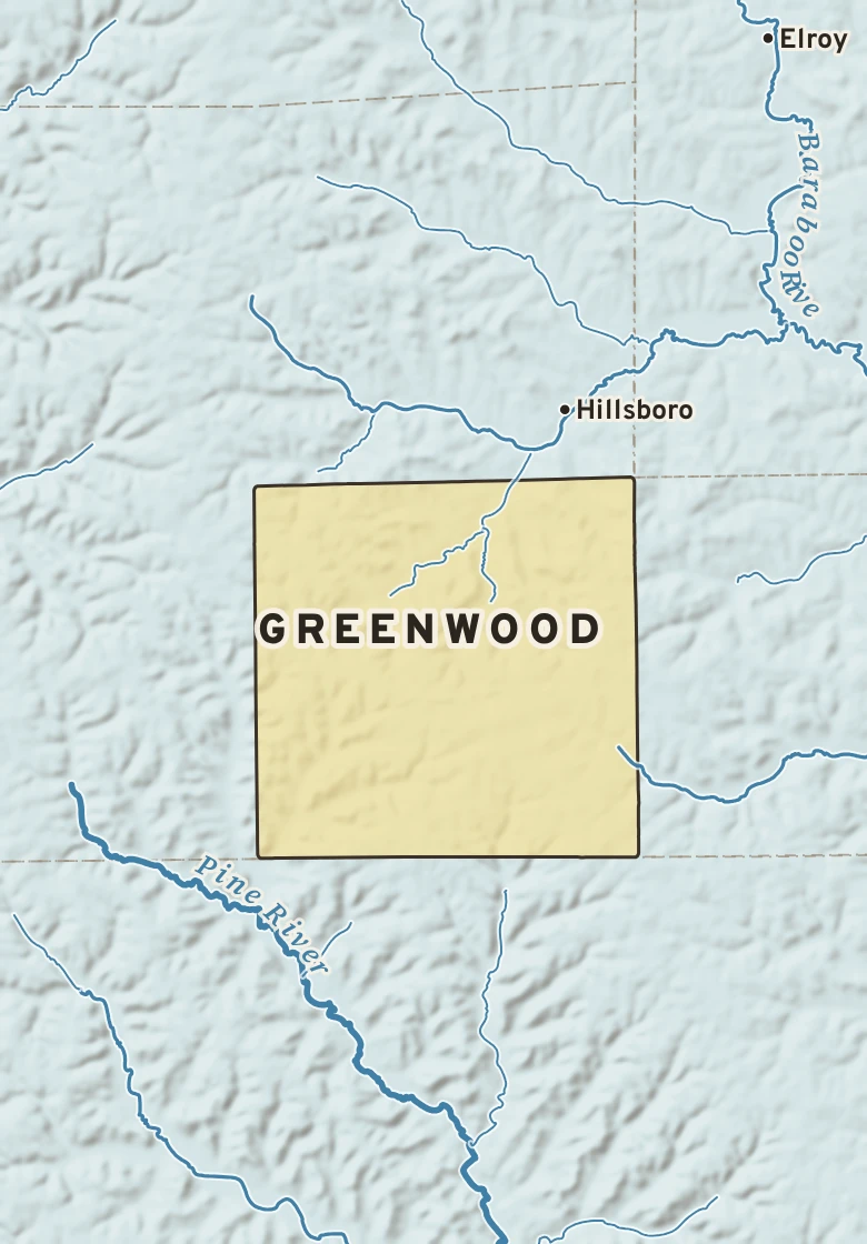 Atlas plate of Greenwood, Wisconsin.