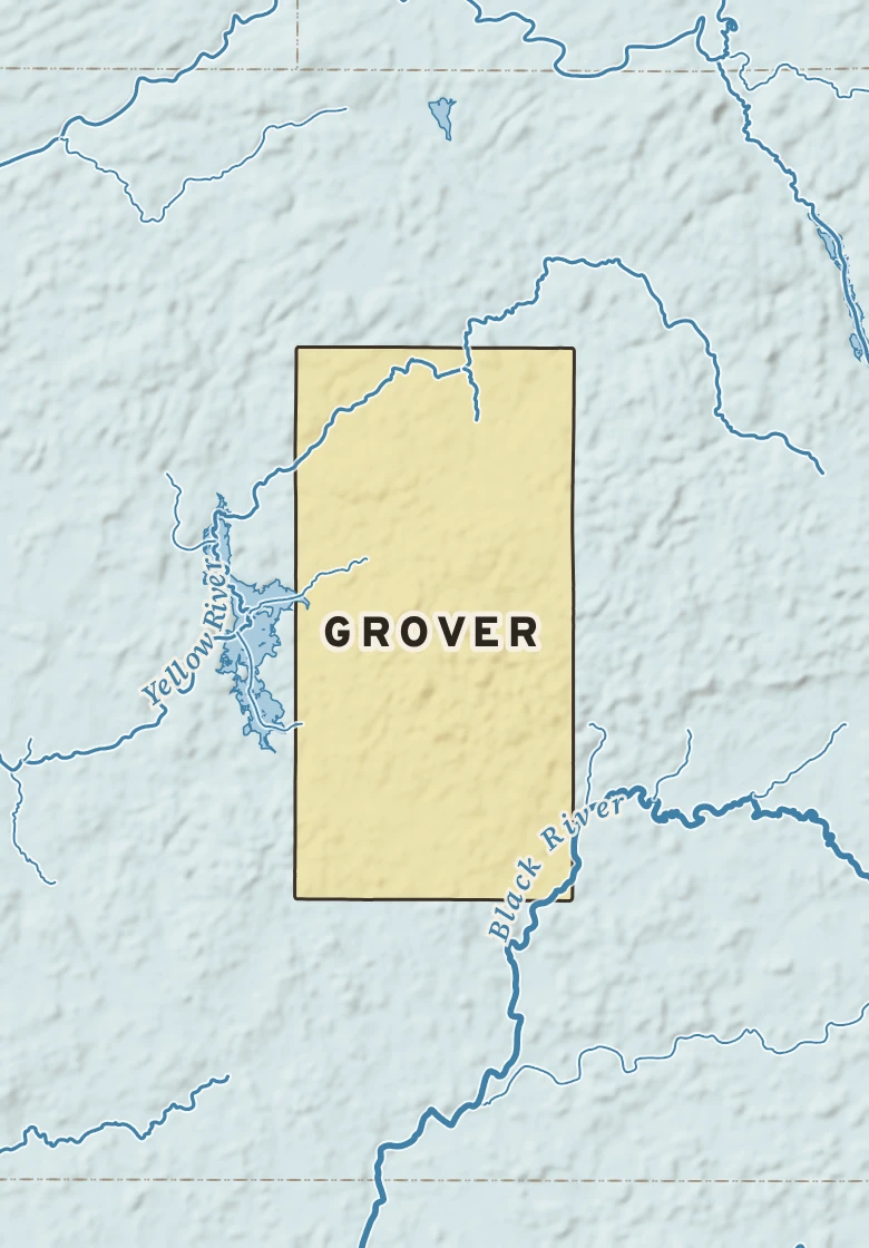 Atlas plate of Grover, Wisconsin.