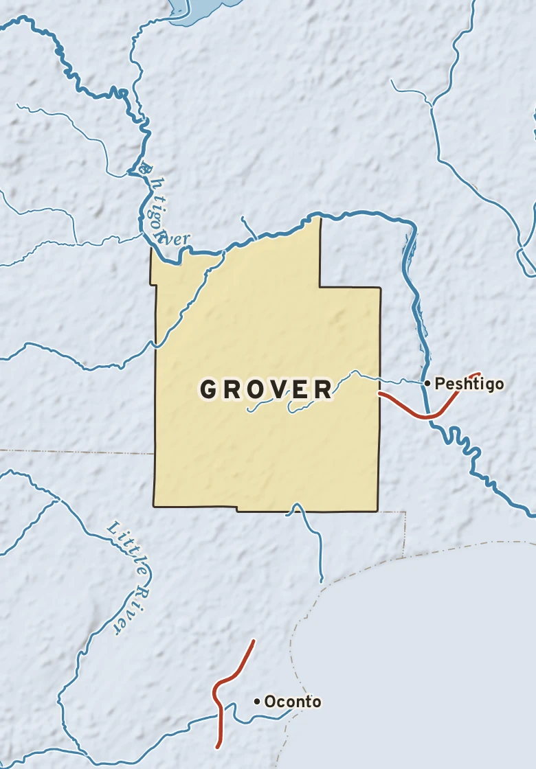 Atlas plate of Grover, Wisconsin.