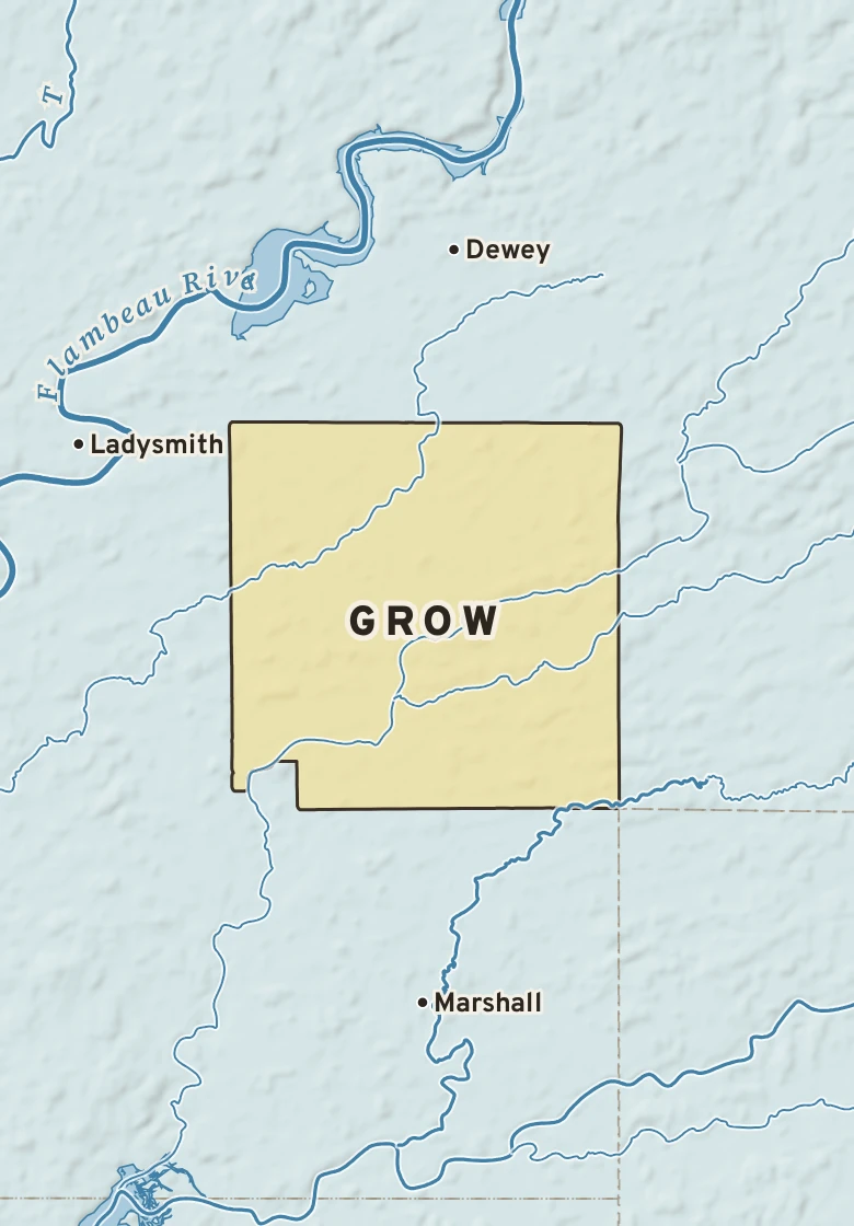 Atlas plate of Grow, Wisconsin.