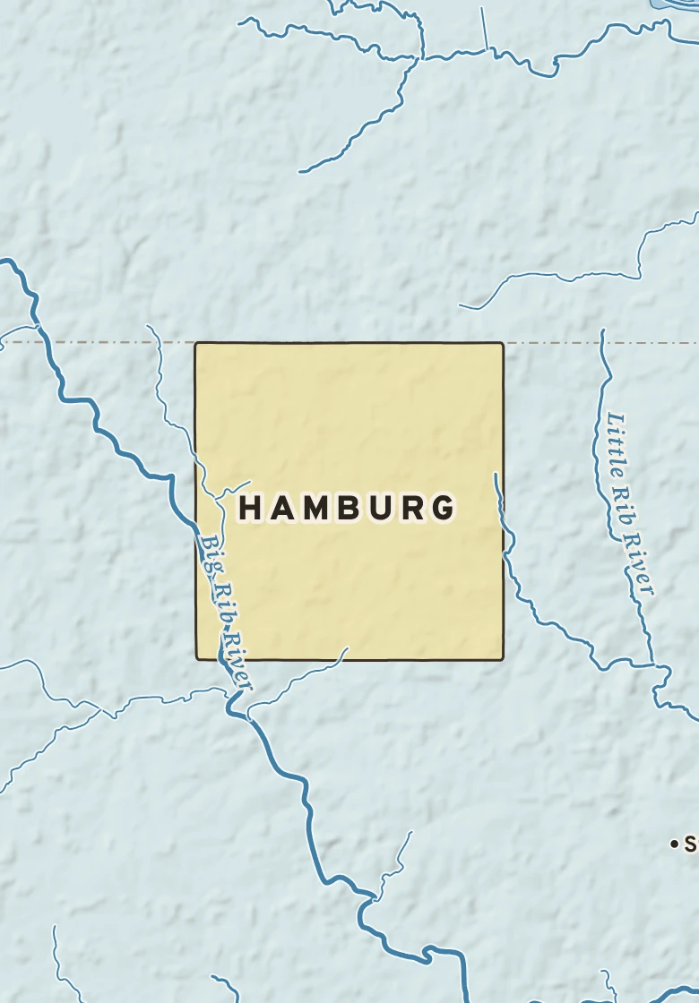 Atlas plate of Hamburg, Wisconsin.