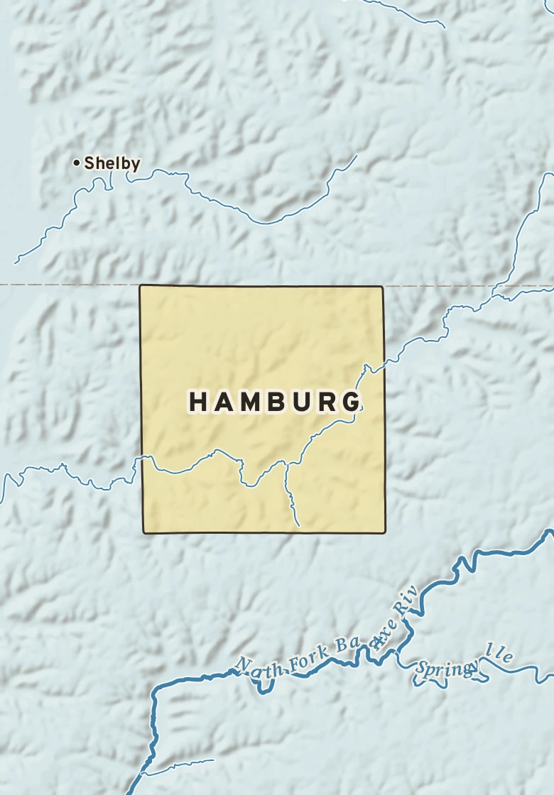 Atlas plate of Hamburg, Wisconsin.