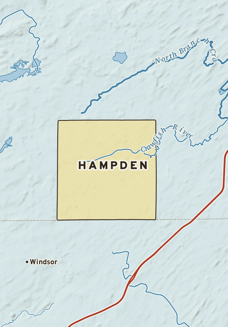 Atlas plate of Hampden, Wisconsin.