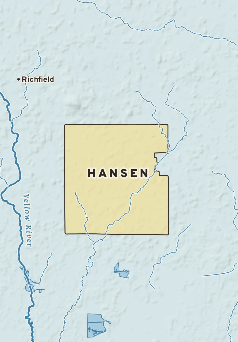 Atlas plate of Hansen, Wisconsin.