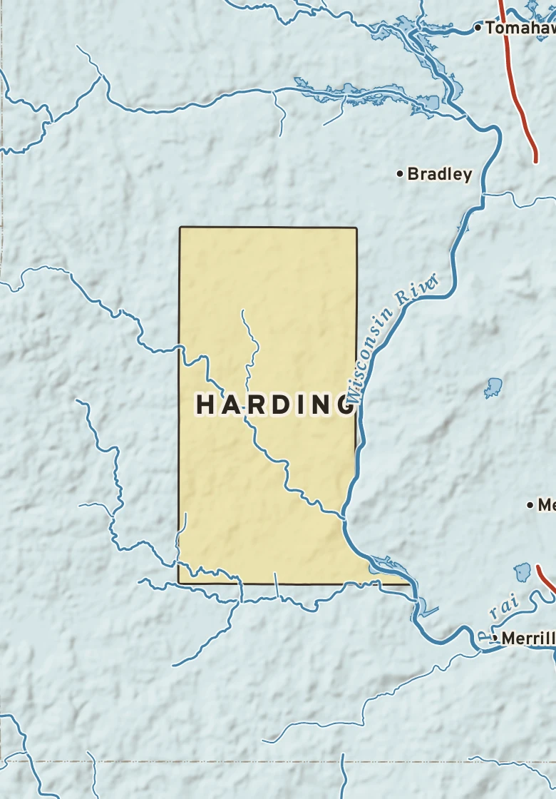 Atlas plate of Harding, Wisconsin.