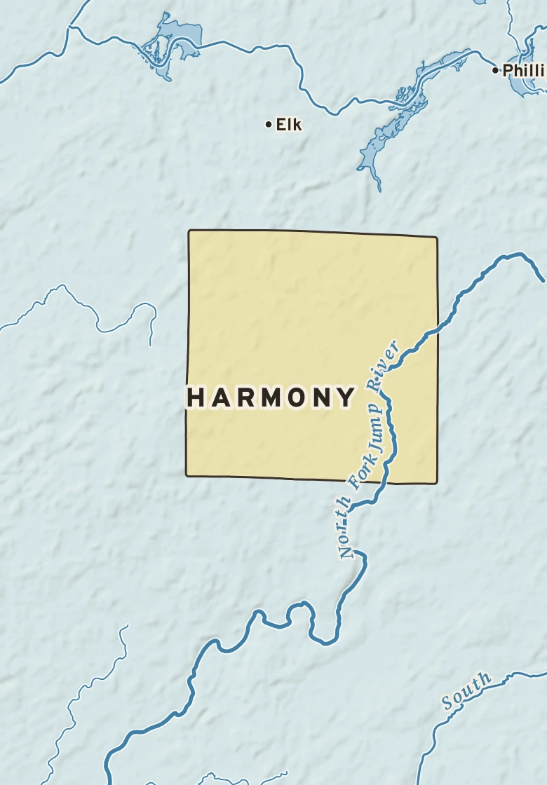 Atlas plate of Harmony, Wisconsin.