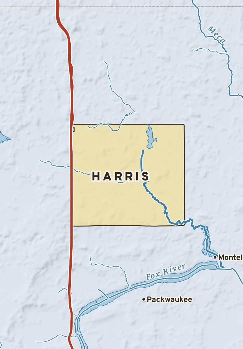 Atlas plate of Harris, Wisconsin.