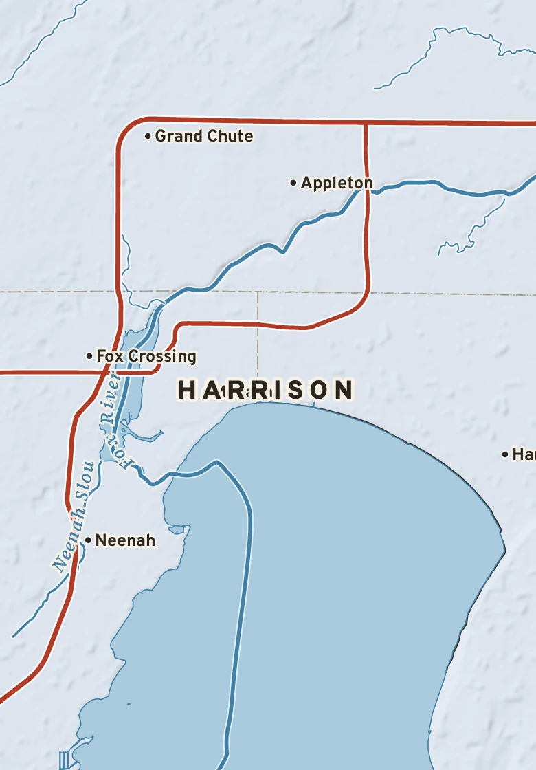 Atlas plate of Harrison, Wisconsin.