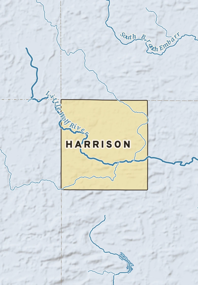 Atlas plate of Harrison, Wisconsin.