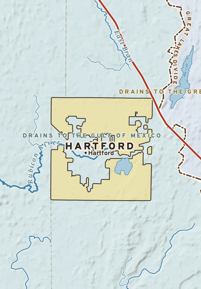 Atlas plate of Hartford, Wisconsin.