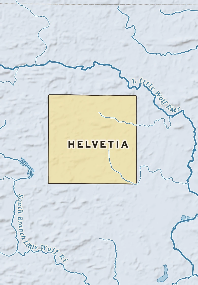 Atlas plate of Helvetia, Wisconsin.