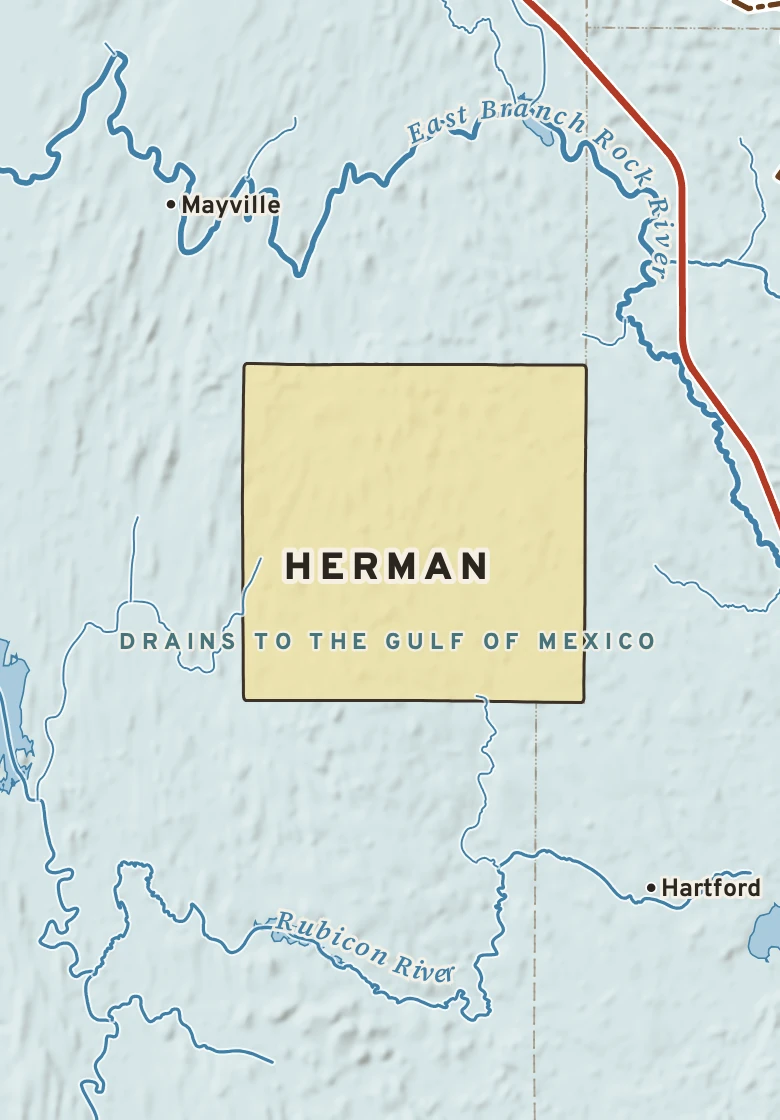 Atlas plate of Herman, Wisconsin.