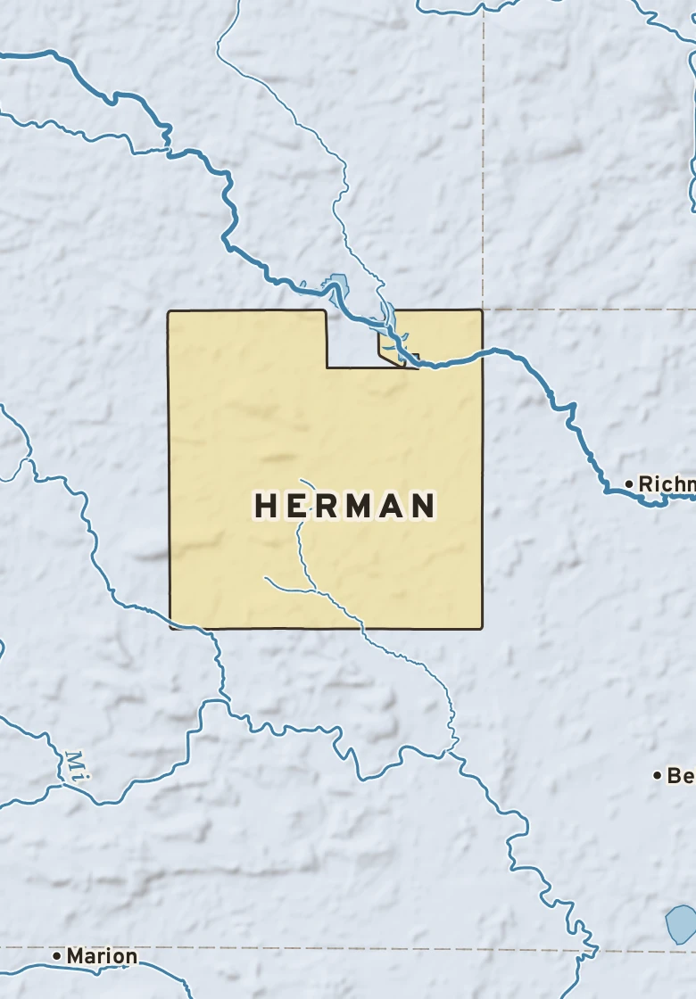 Atlas plate of Herman, Wisconsin.