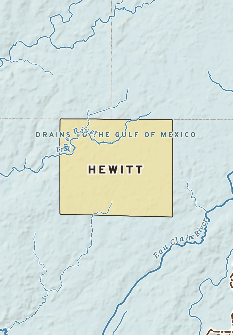 Atlas plate of Hewitt, Wisconsin.