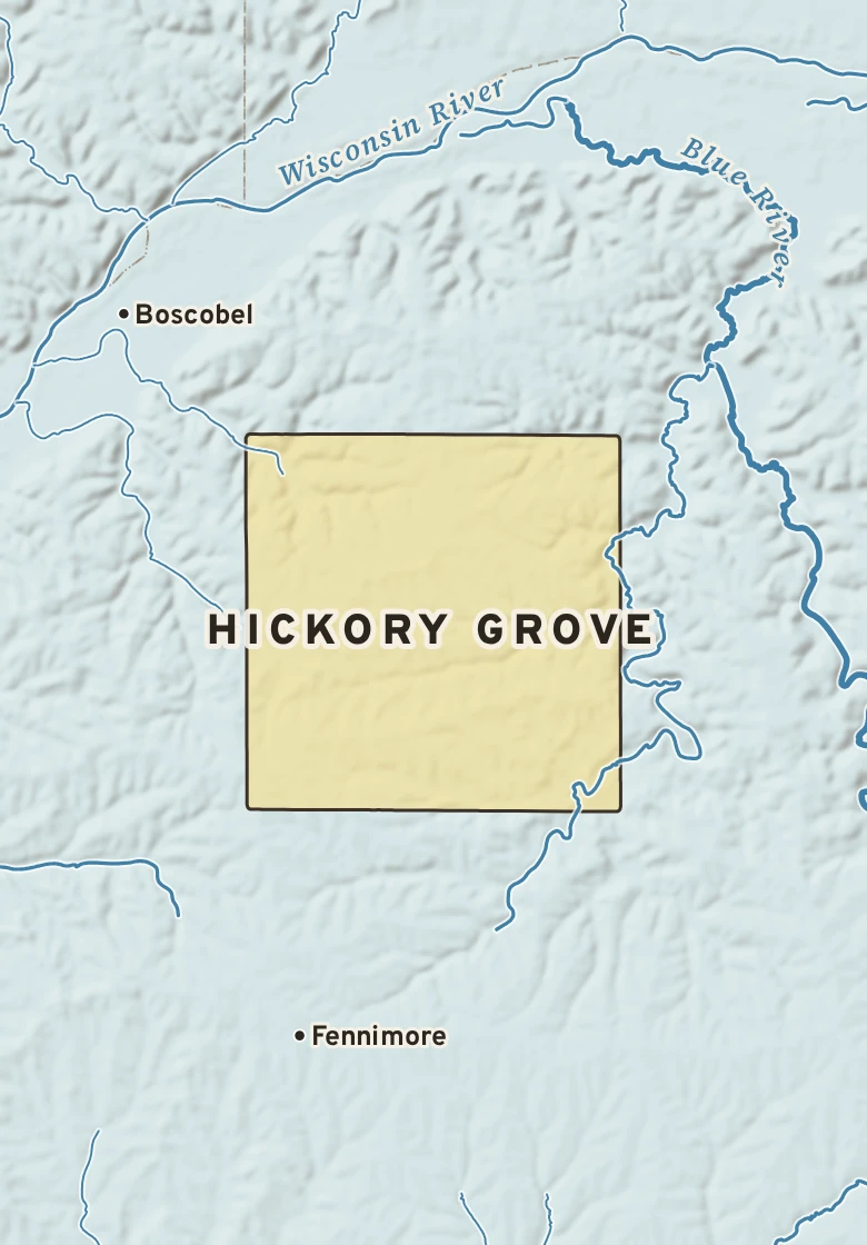 Atlas plate of Hickory Grove, Wisconsin.
