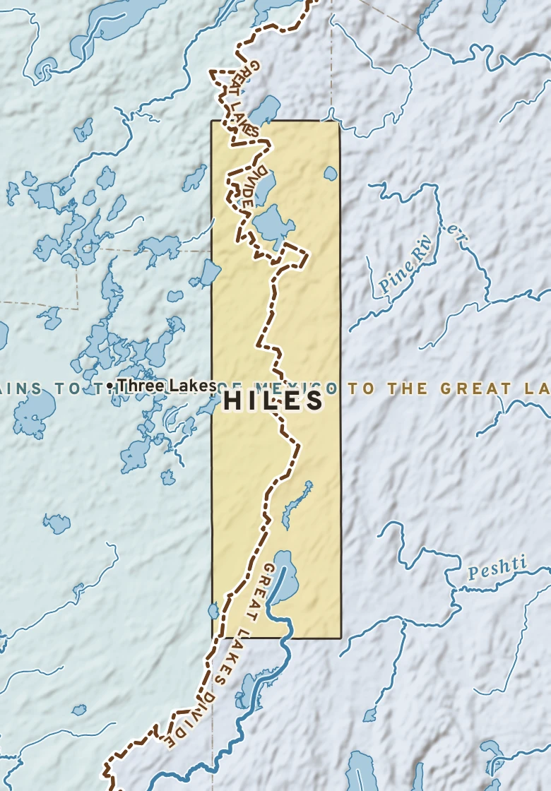 Atlas plate of Hiles, Wisconsin.