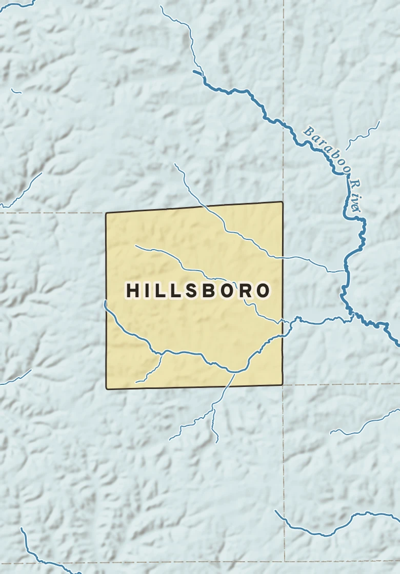 Atlas plate of Hillsboro, Wisconsin.