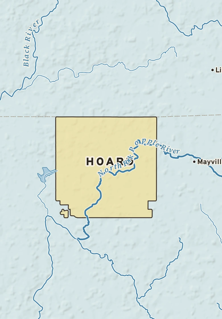 Atlas plate of Hoard, Wisconsin.
