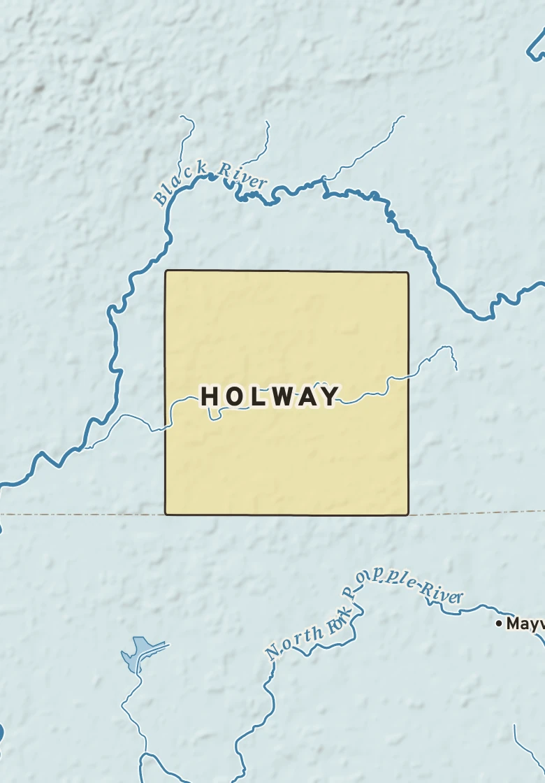 Atlas plate of Holway, Wisconsin.