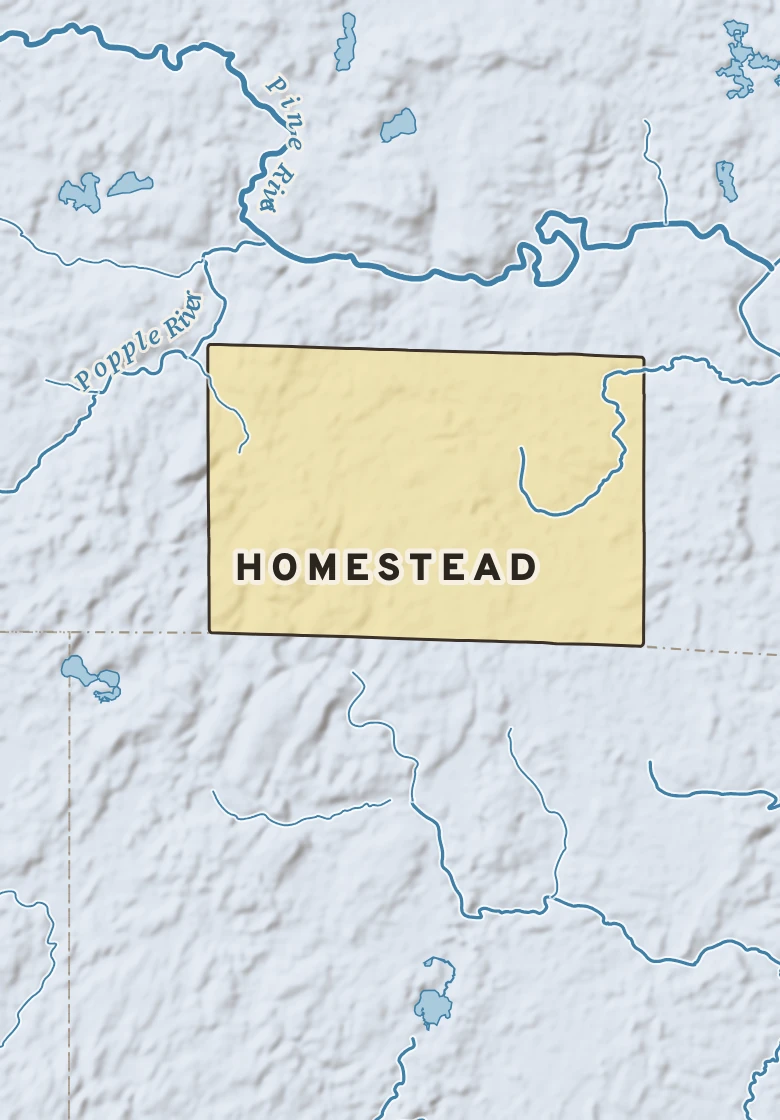 Atlas plate of Homestead, Wisconsin.