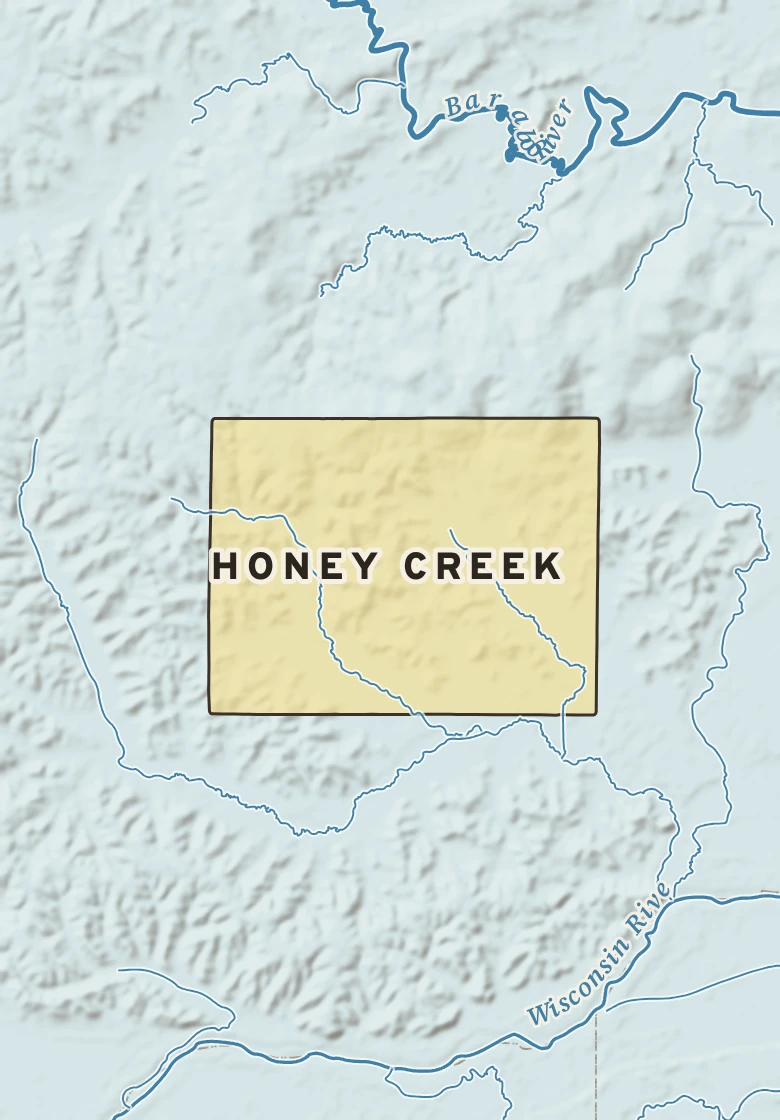 Atlas plate of Honey Creek, Wisconsin.