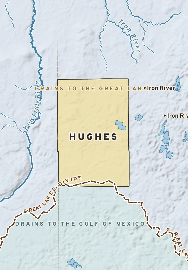 Atlas plate of Hughes, Wisconsin.