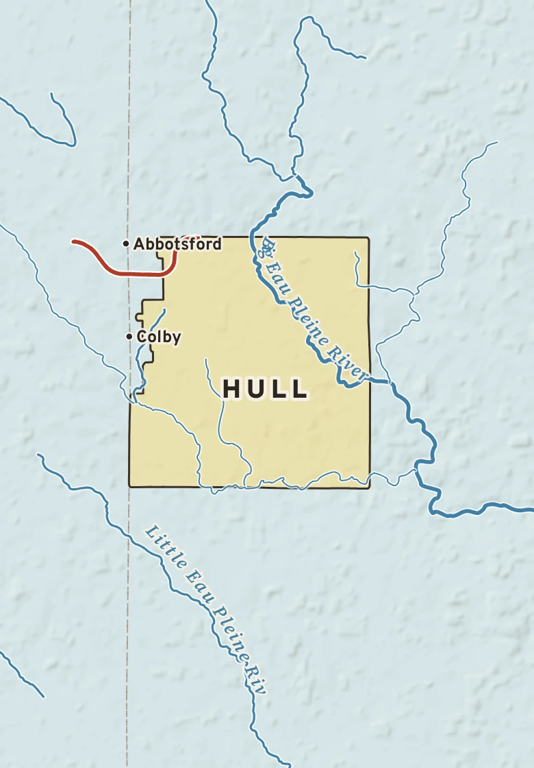 Atlas plate of Hull, Wisconsin.