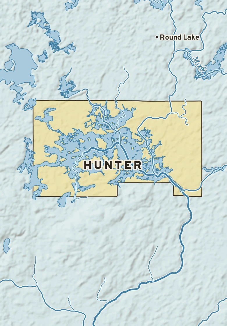 Atlas plate of Hunter, Wisconsin.