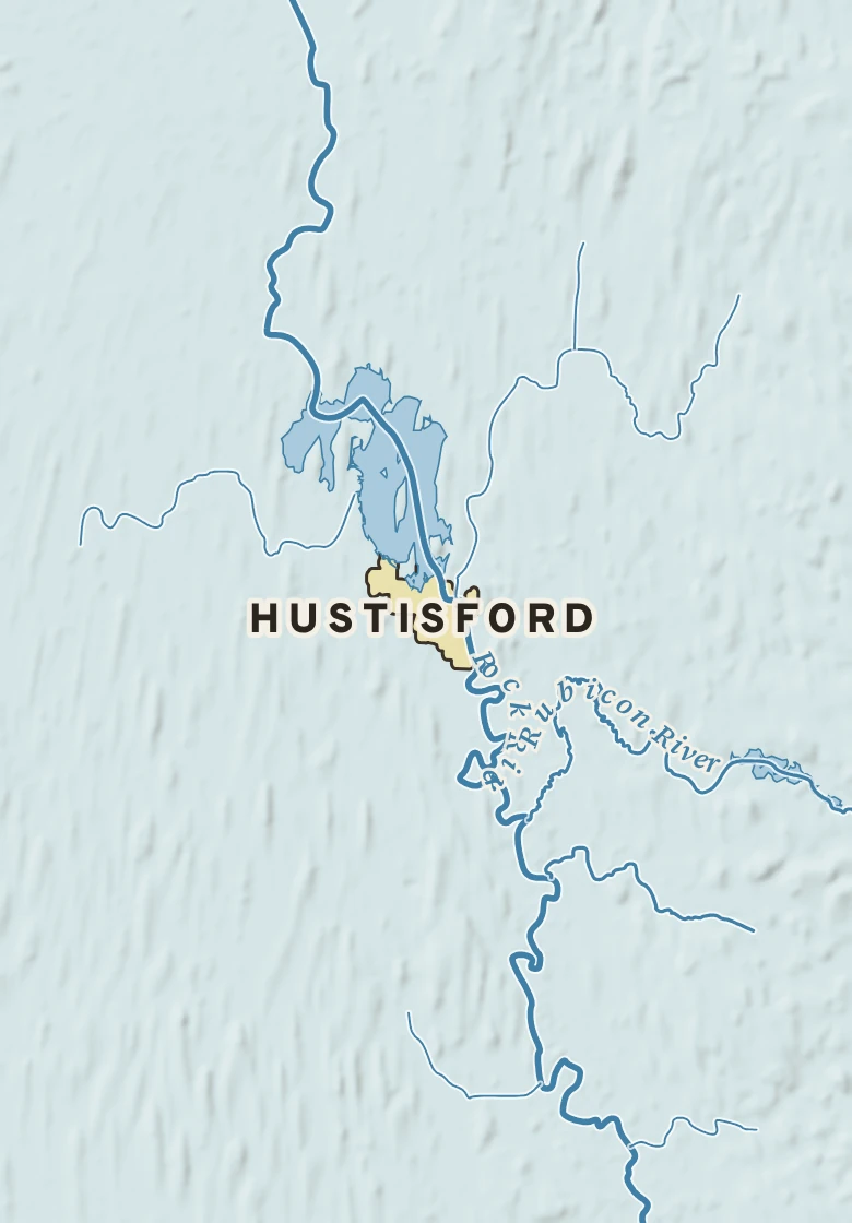 Atlas plate of Hustisford, Wisconsin.