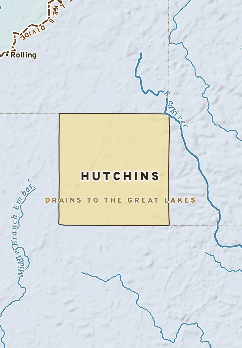 Atlas plate of Hutchins, Wisconsin.