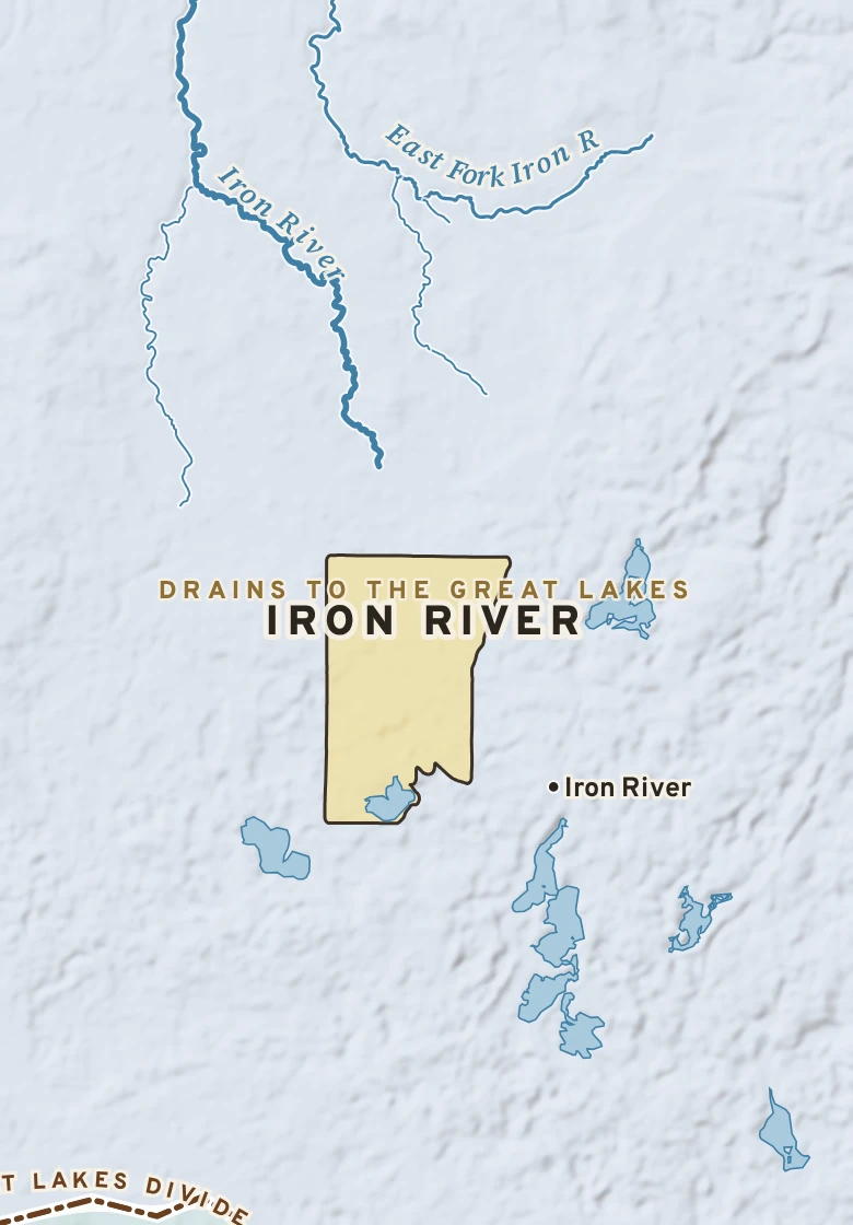 Atlas plate of Iron River, Wisconsin.
