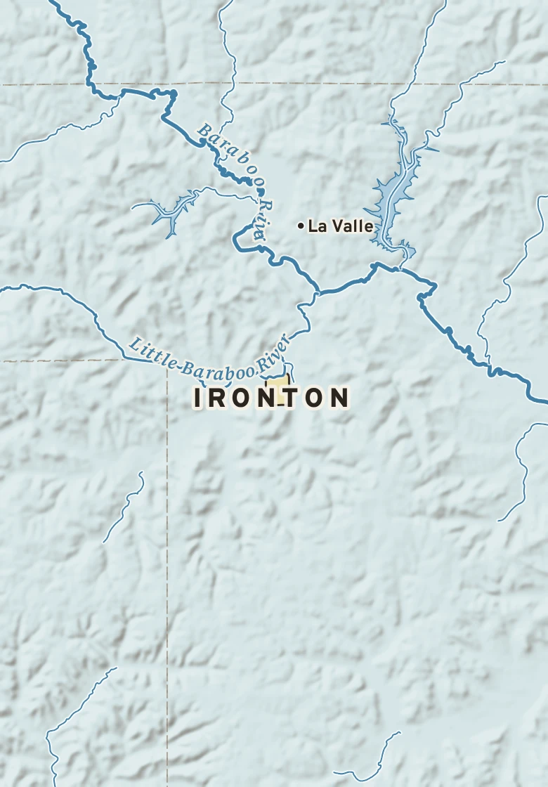 Atlas plate of Ironton, Wisconsin.