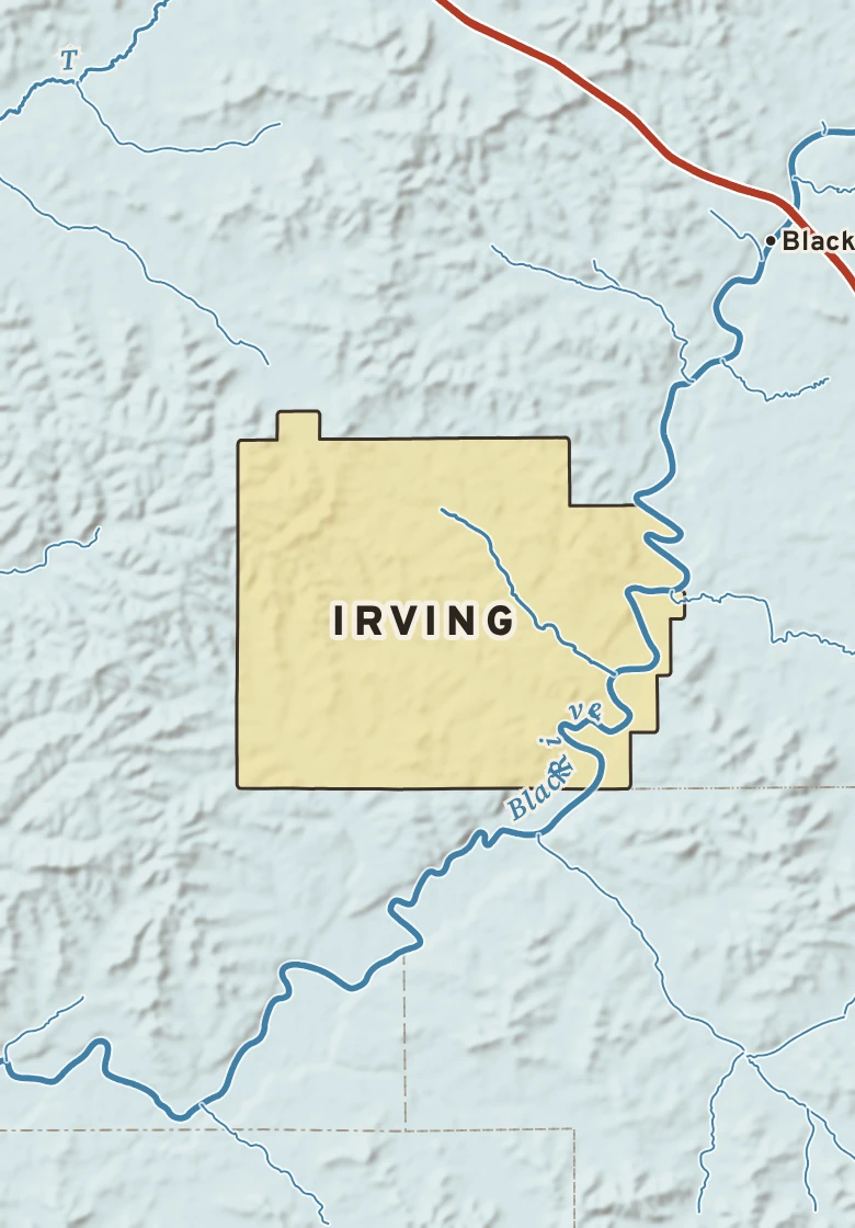 Atlas plate of Irving, Wisconsin.