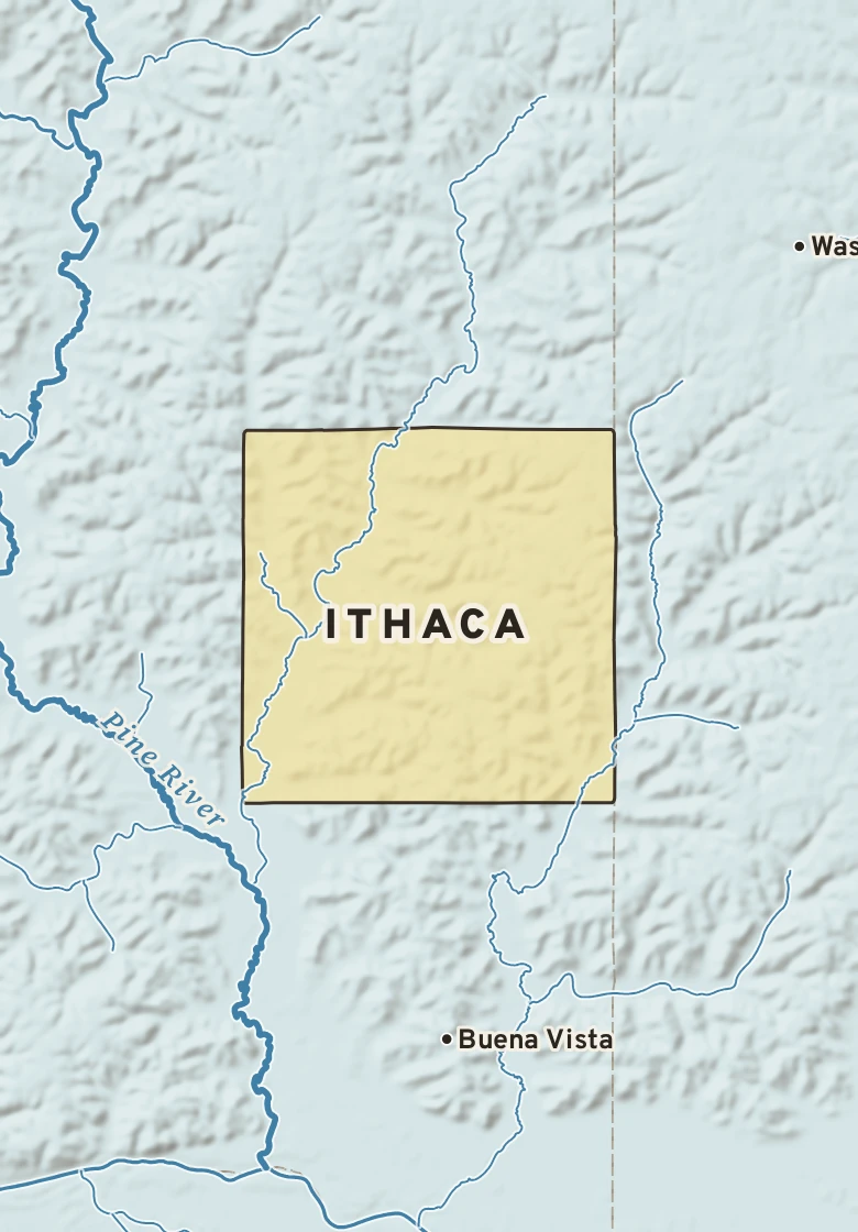 Atlas plate of Ithaca, Wisconsin.