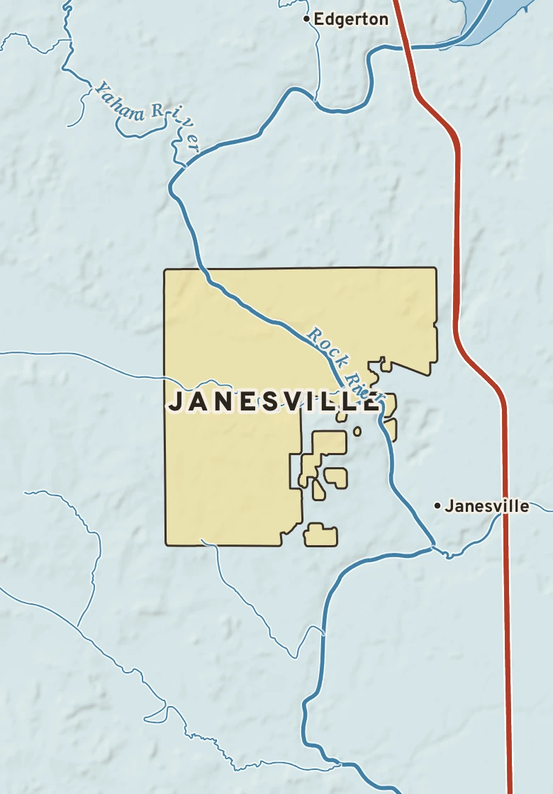 Atlas plate of Janesville, Wisconsin.