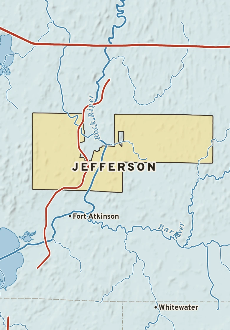 Atlas plate of Jefferson, Wisconsin.