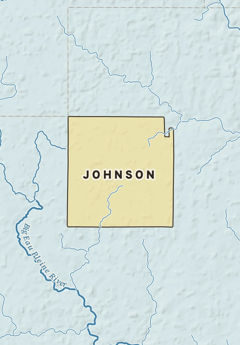 Atlas plate of Johnson, Wisconsin.