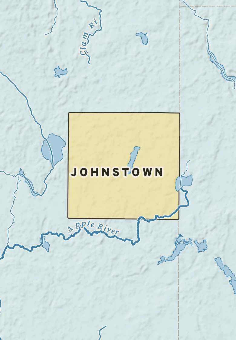 Atlas plate of Johnstown, Wisconsin.