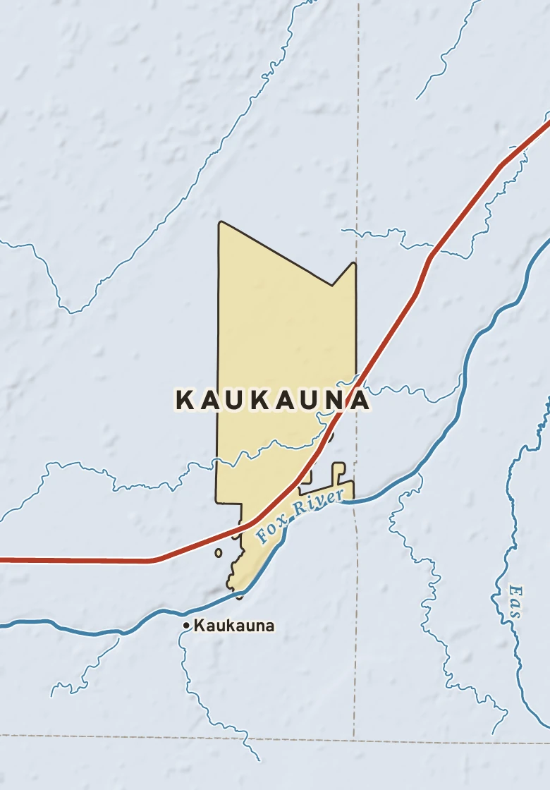 Atlas plate of Kaukauna, Wisconsin.
