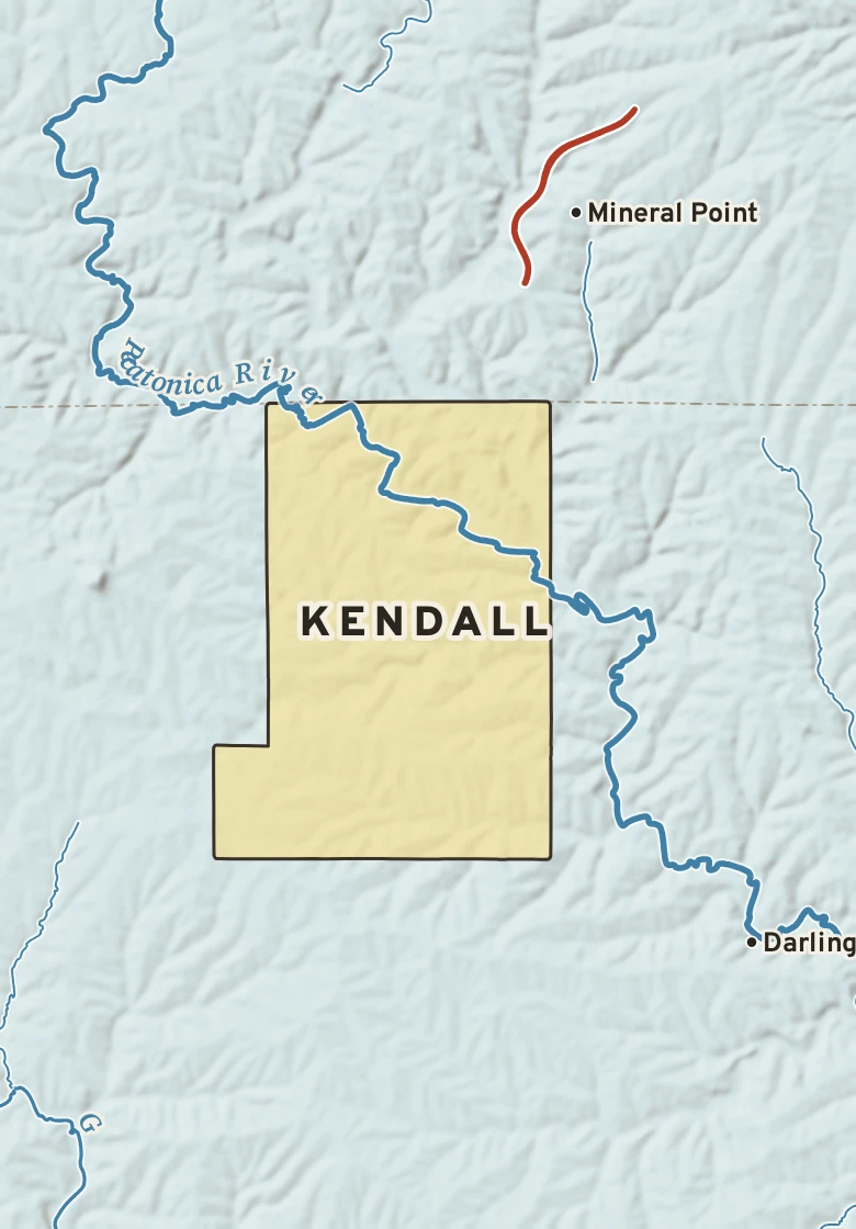 Atlas plate of Kendall, Wisconsin.
