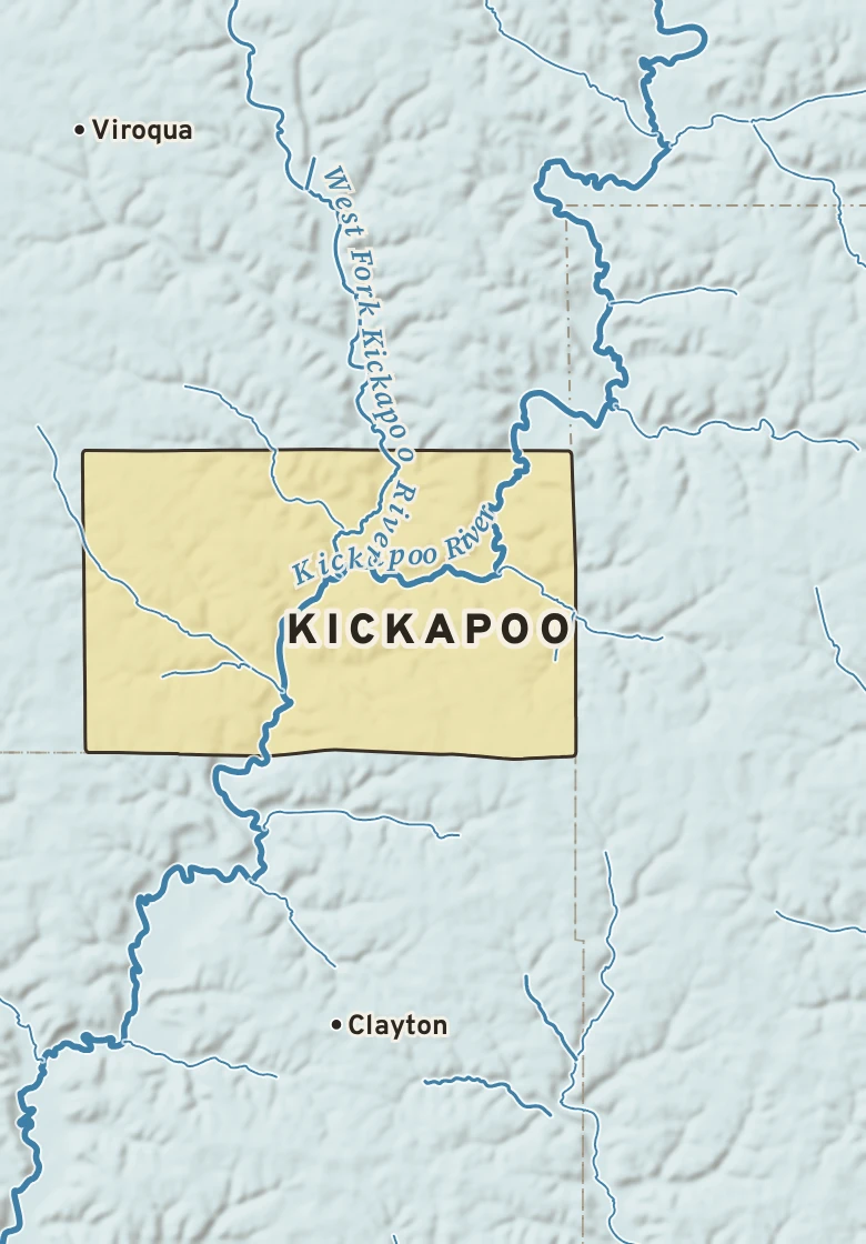 Atlas plate of Kickapoo, Wisconsin.