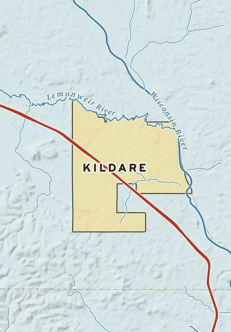 Atlas plate of Kildare, Wisconsin.