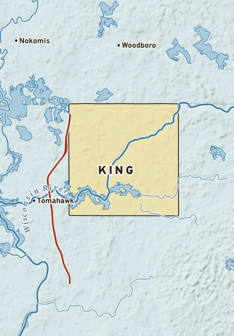 Atlas plate of King, Wisconsin.