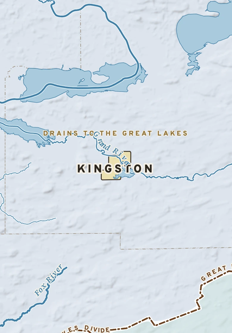 Atlas plate of Kingston, Wisconsin.