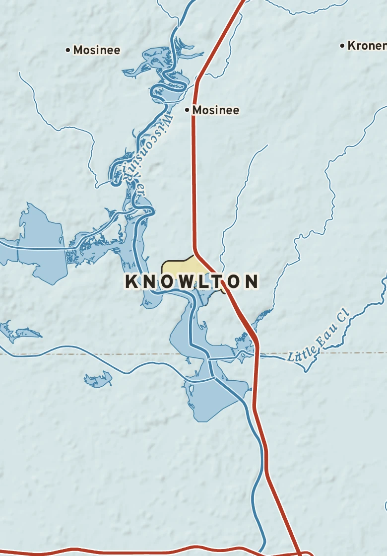 Atlas plate of Knowlton, Wisconsin.