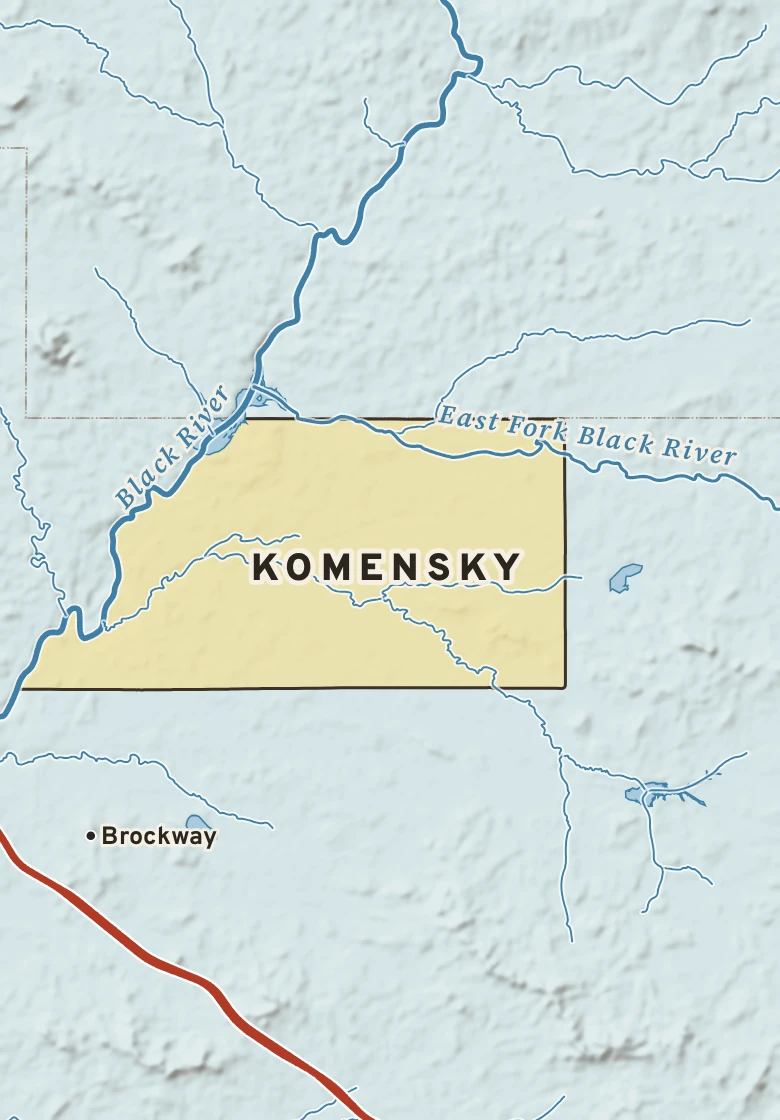 Atlas plate of Komensky, Wisconsin.